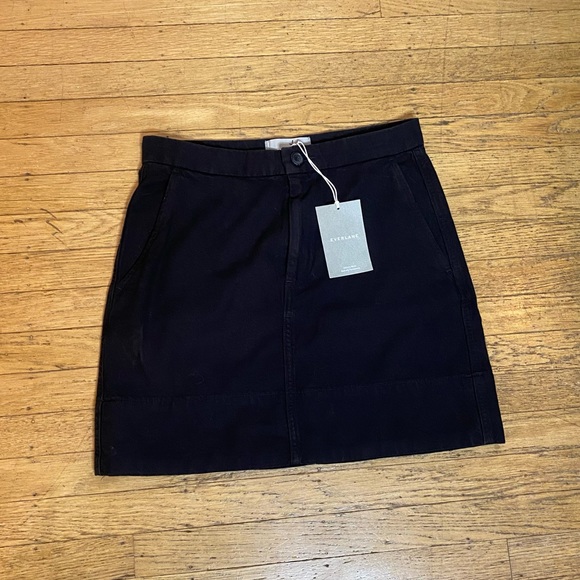 NWT Everlane Black Canvas Stamp Skirt Size 6 - Picture 2 of 4